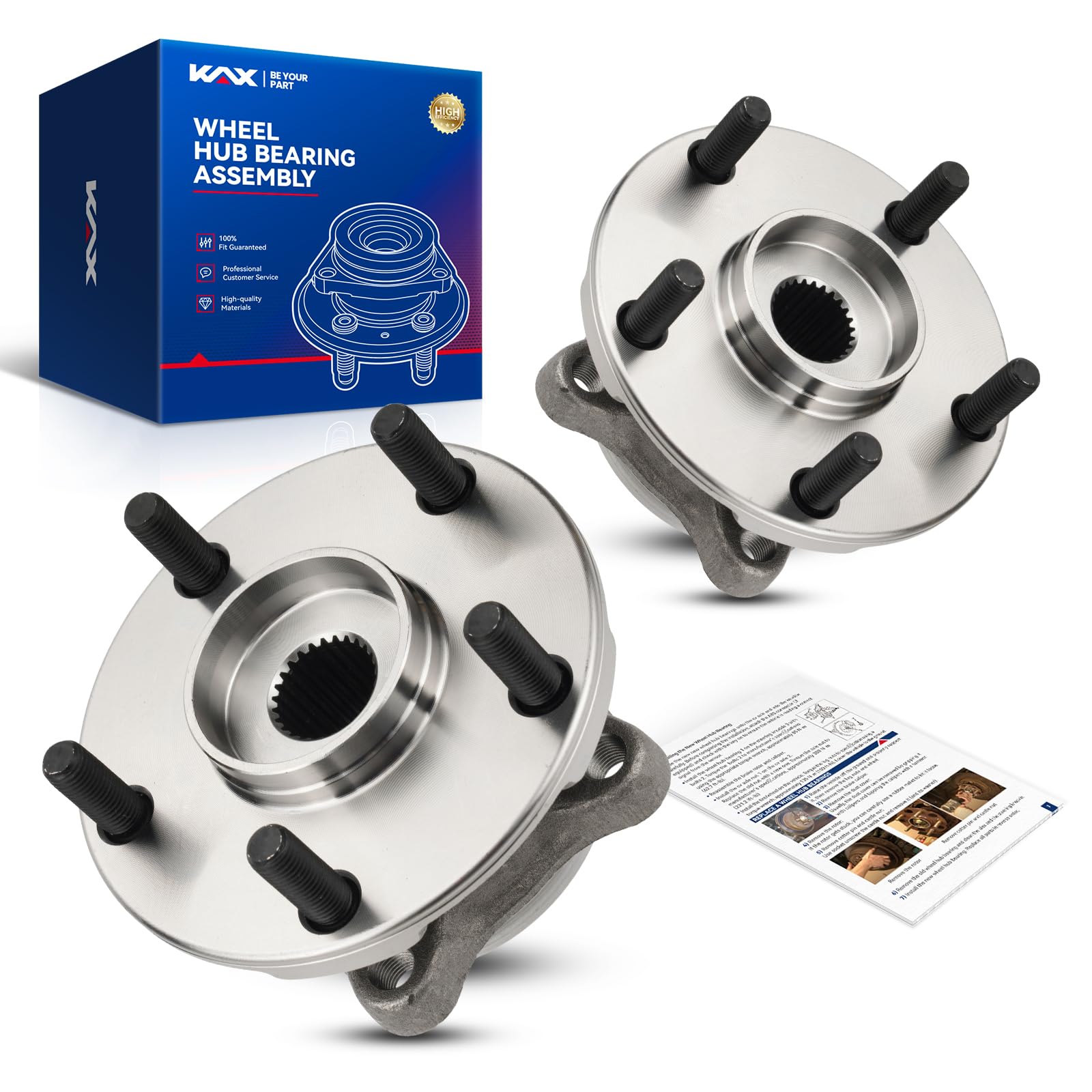 Amazon.com: 513257 2-Pack Front Wheel Bearing and Hub Assembly fit