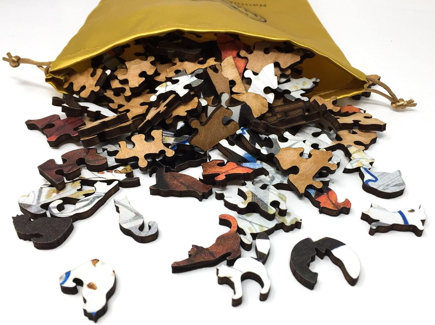 Wooden Jigsaw Puzzle for Adults - Cat in The Window - 215 Pieces. Made in USA by Nautilus Puzzles