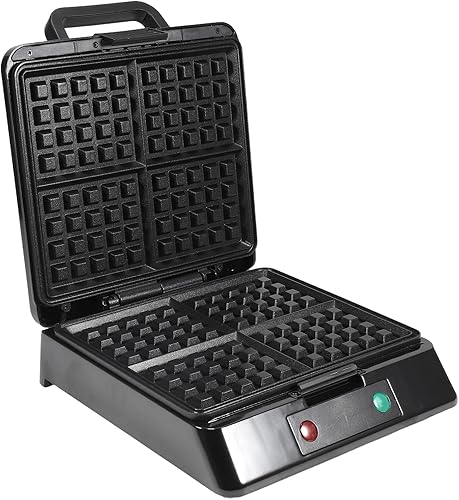 Miniatura 3 de Golden Prairie - Máquina de gofres belga extra profunda de 1300 W, 4 rebanadas de acero inoxidable, gofres esponjosos de 1 pulgada de grosor,