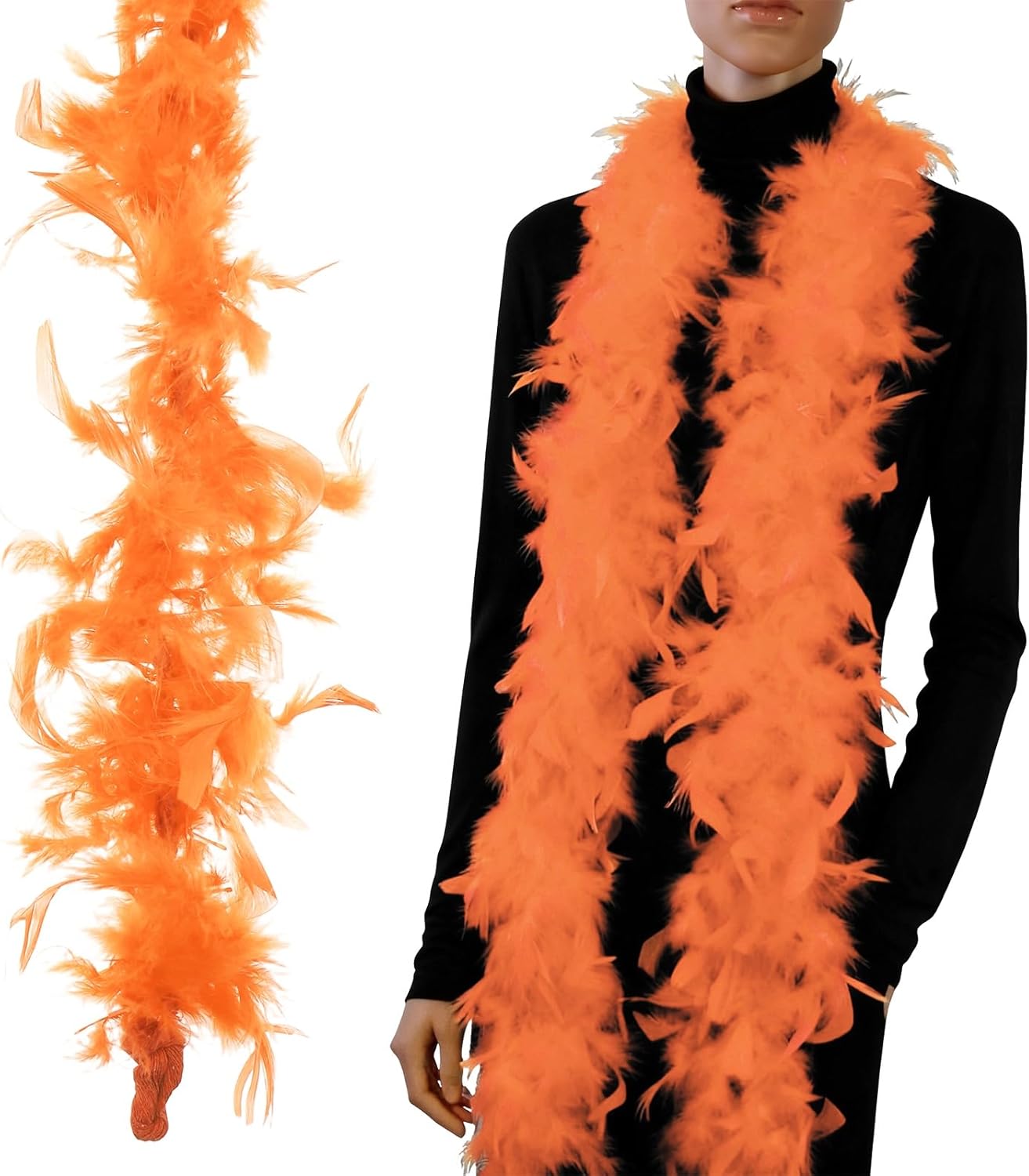 PATIKIL Feather Boa, Costume Turkey Chandelle Feathers Boa for Crafting Dancing Wedding Party Dress Up Christmas Decoration