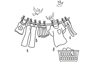 SUPERDANT Laundry Room Wall Sticker Cartoon Laundry Signs Vinyl Stickers Quotes Wall...