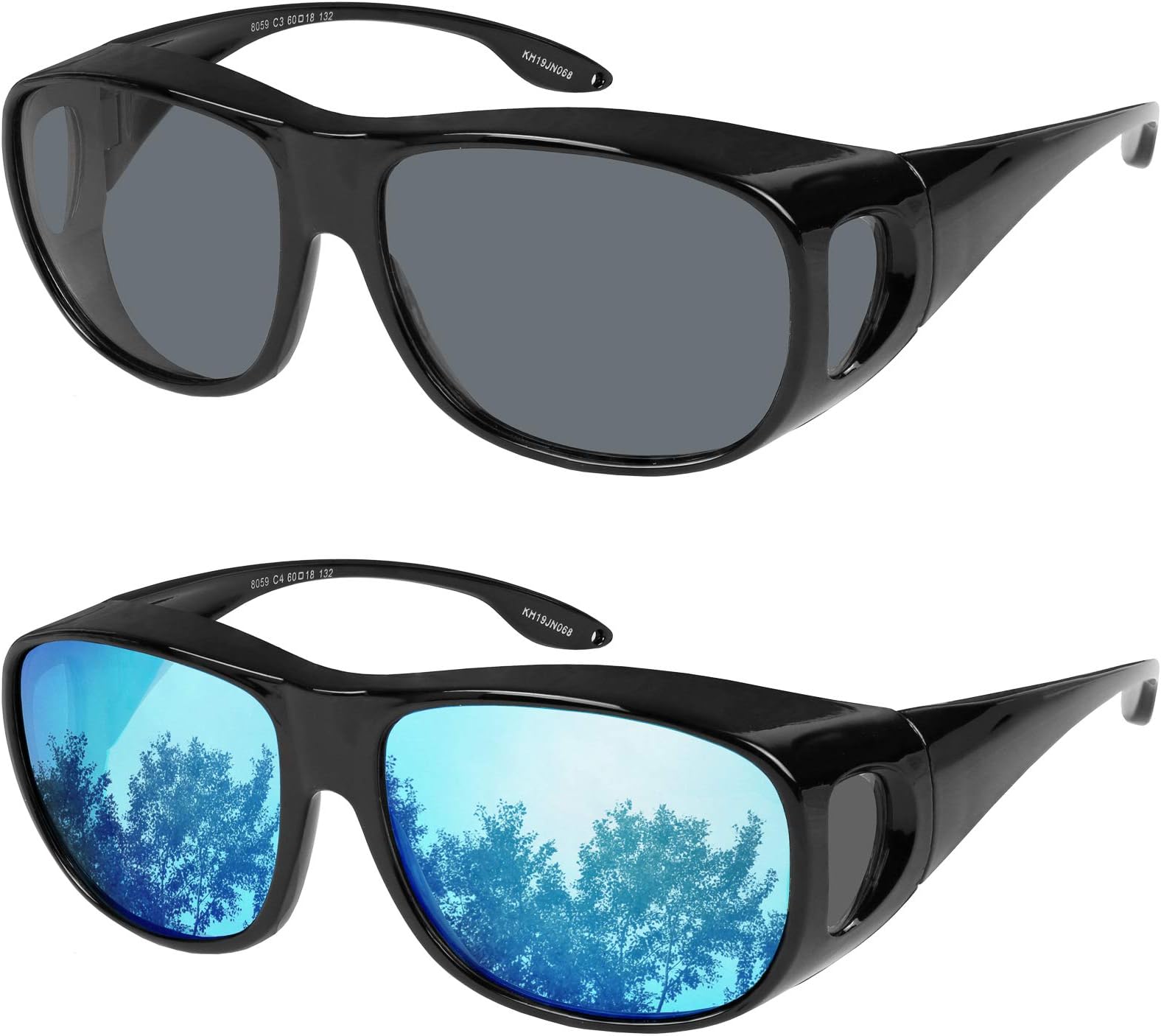 Fit Over Wrap Sunglasses Polarized Lens Wear Over Eyeglasses 100% UV Protection for Men and Women