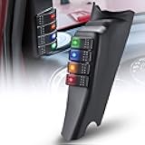 Nilight A-Pillar Switch Pod 12V Left Driver Side A Pillar Rocker Panel with Backlit Label Stickers Pre-Wired On Off 4 Color Toggle Switches for Jeep Wrangler JK JKU 2011-2018