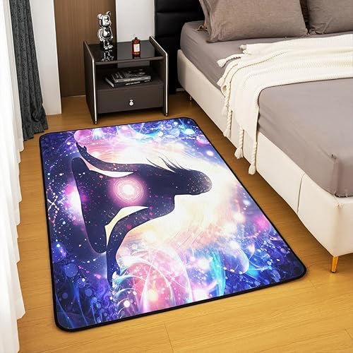 Miniatura 4 de jejeloiu Alfombras de chakras para sala de estar, dormitorio, 5 x 7 pies, para niños, mujeres y hombres, alfombra decorativa espiritual zen,