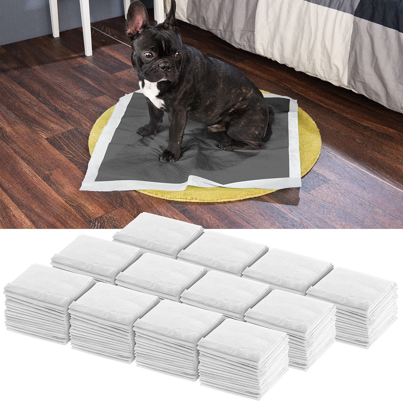 Trainingsmatten für Hund: 180er-Set Welpen-Trainingsunterlagen mit Kohlenstoffschicht, 60x60 cm (Haustier-WC, Einmalunterlage Hund)