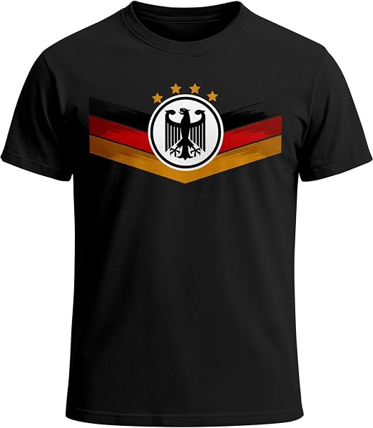 MoonWorks® Herren T-Shirt Deutschland Fußball WM 2026 Deutschlandflagge Nationalfahne Wappen Adler Fanshirt - 1