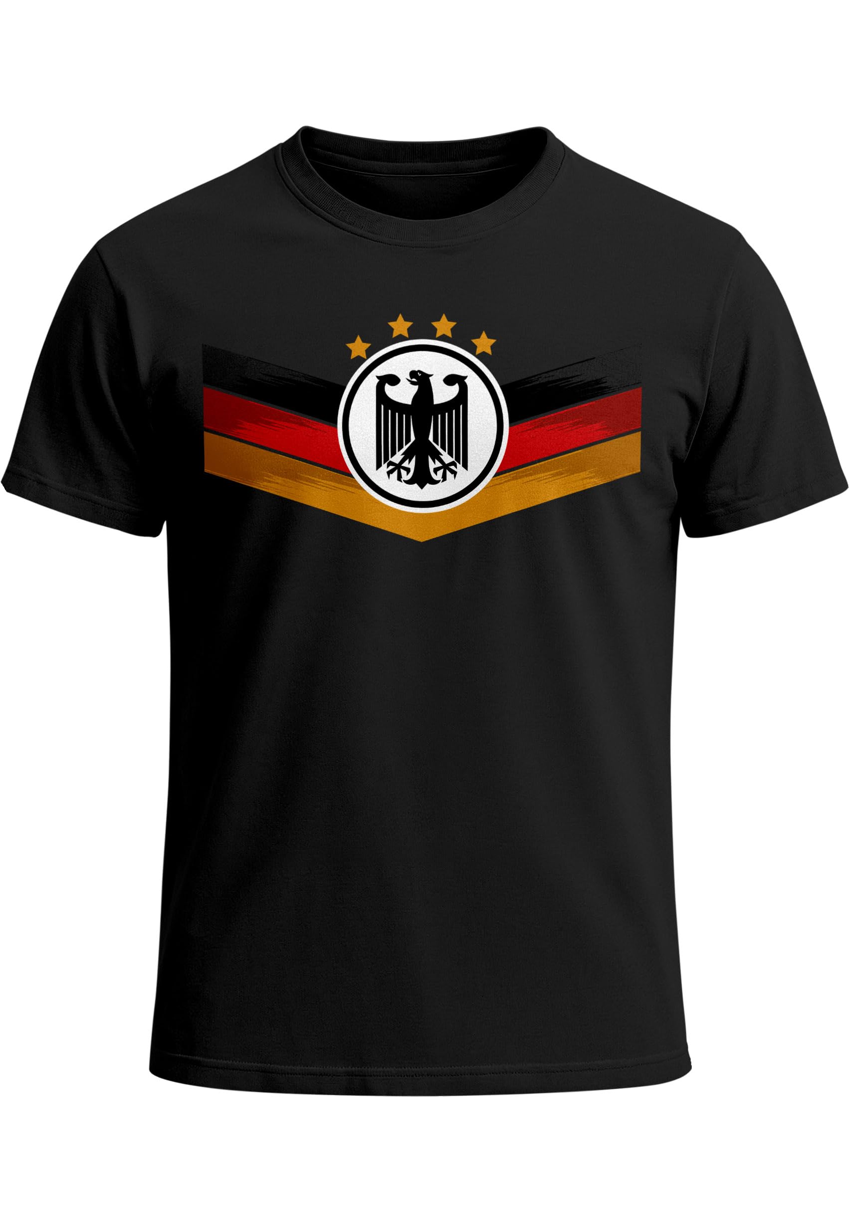 MoonWorks® Herren T-Shirt Deutschland Fußball WM 2026 Deutschlandflagge Nationalfahne Wappen Adler Fanshirt - 1