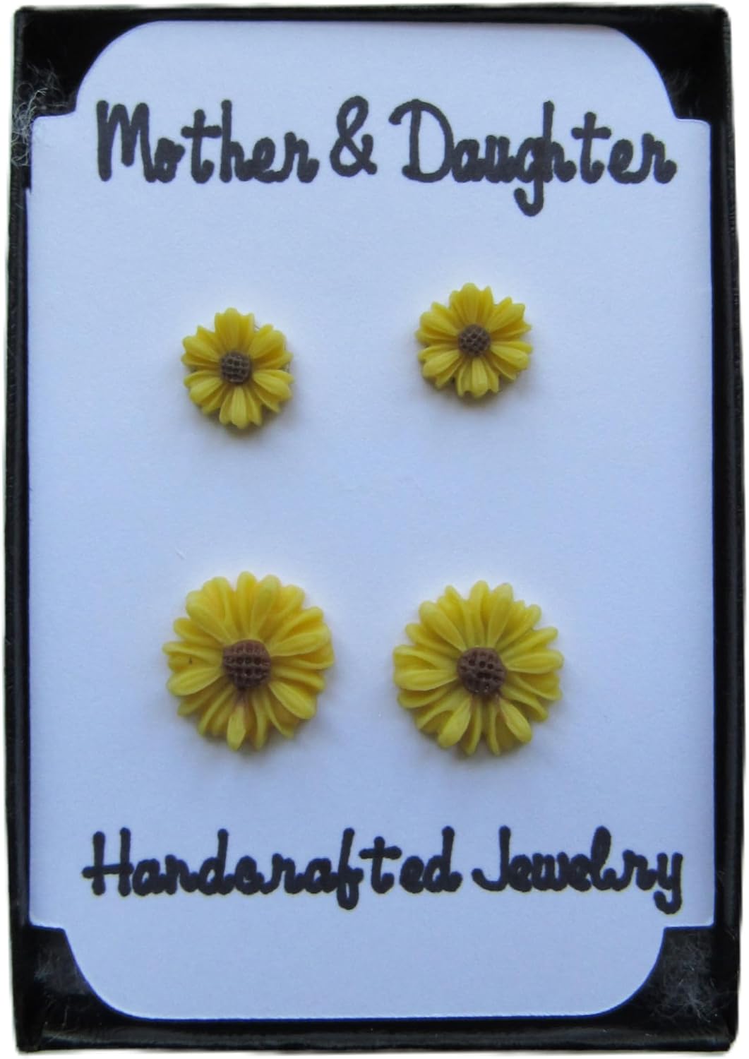 Sunflower Mommy & Daughter Stud Earrings, Mother and Daughter Sunflower Matching Jewelry