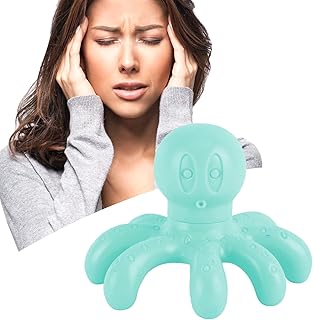 Octopus Claw Scalp Massager Machines Octopus Claw Head Massager Scalp Relax Octopus Massager, Octopus Head Massager, Handheld Manual Versátil Ergonômico (Azul)
