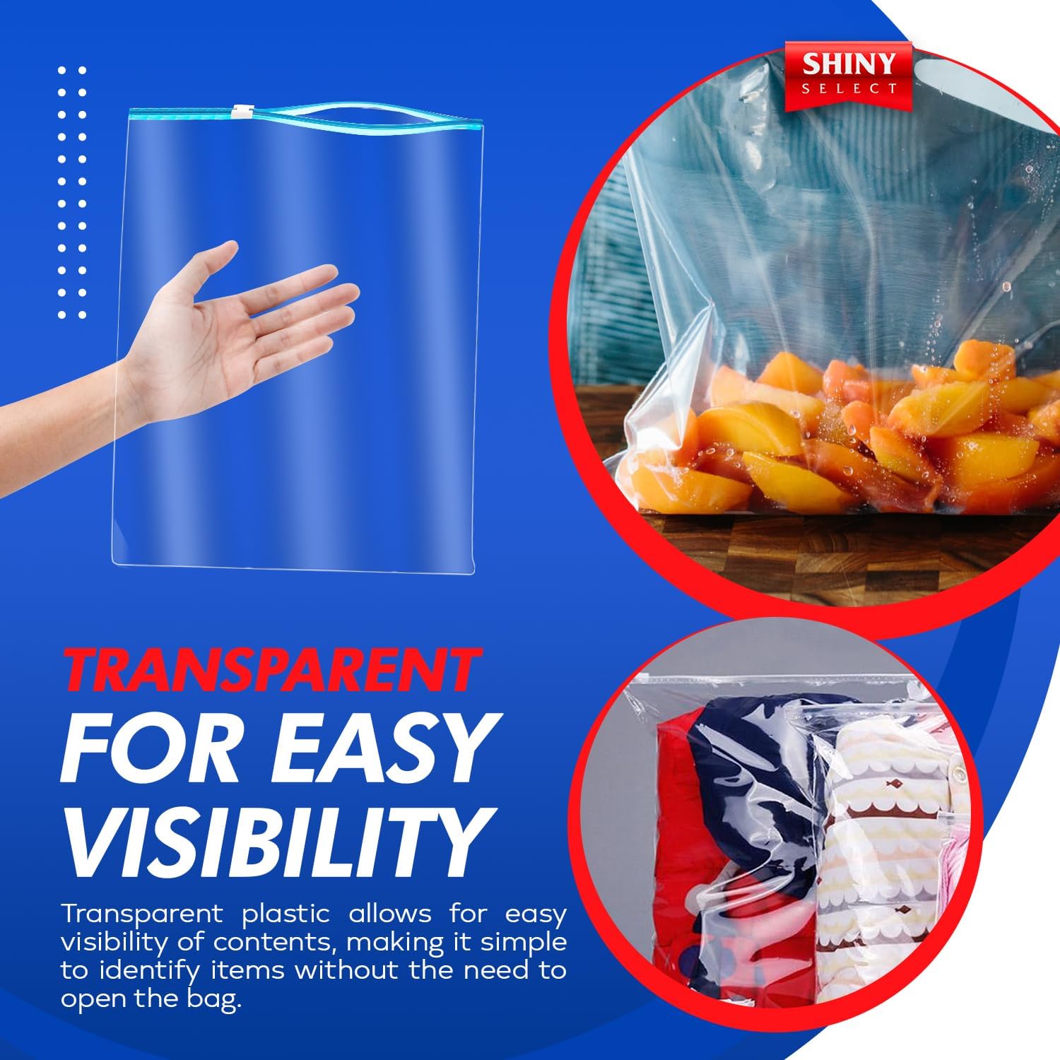 Extra Large Jumbo Size 3 Gallon Slider Storage Bags, 25 Bigger Resealable Extra Large Clear Plastic, 2 Mil Thick for Moving, Food Meal Preparation, Clothing, Toys, Shoes, Toiletries, Snacks
