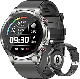 Smart Watch For Men Women Ecg Monitoring, W11 Blood Glucose Monitoring Blood Sugar Monitor Fitness Tracker, Non-Invasive Blood Glucose Diabetic Smart Watch, Blood Pressure Blood Oxygen(Color:A)