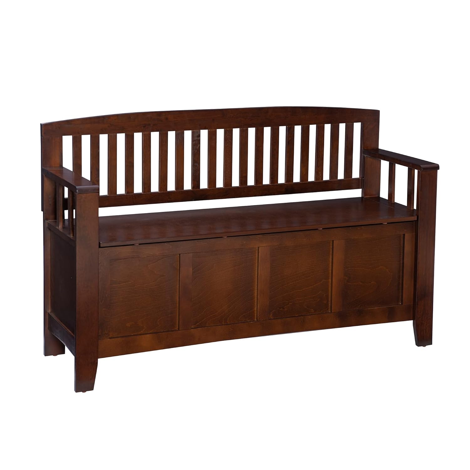 Linon Home Dcor Linon Home Decor Cynthia Storage Bench 50w x 17 25d x 32h Walnut