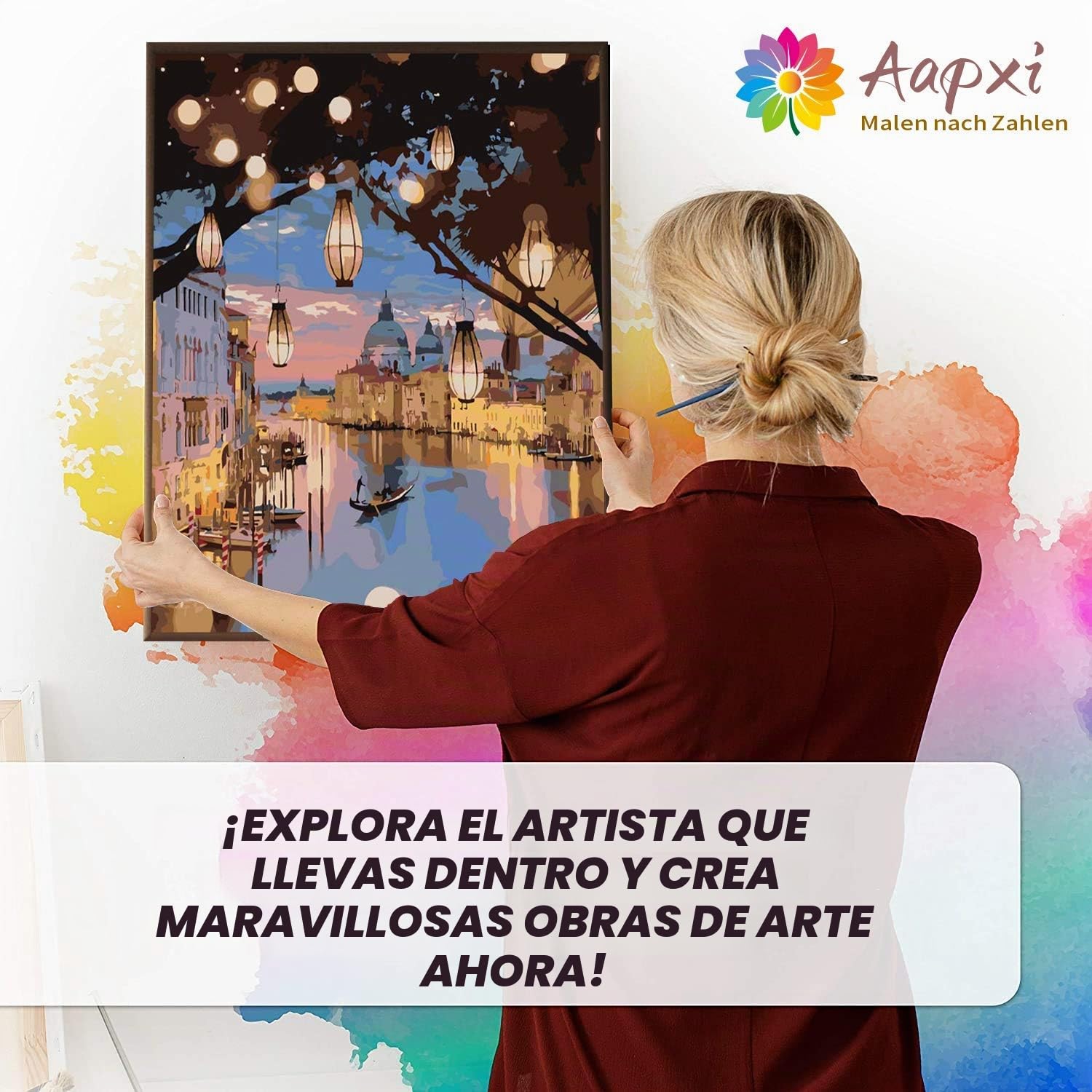 Kit De Pintura Por Números Para Adultos – Lienzo De 40x50 Cm Con Pinceles Y Pinturas Acrílicas, Manualidad Relajante Sin Marco