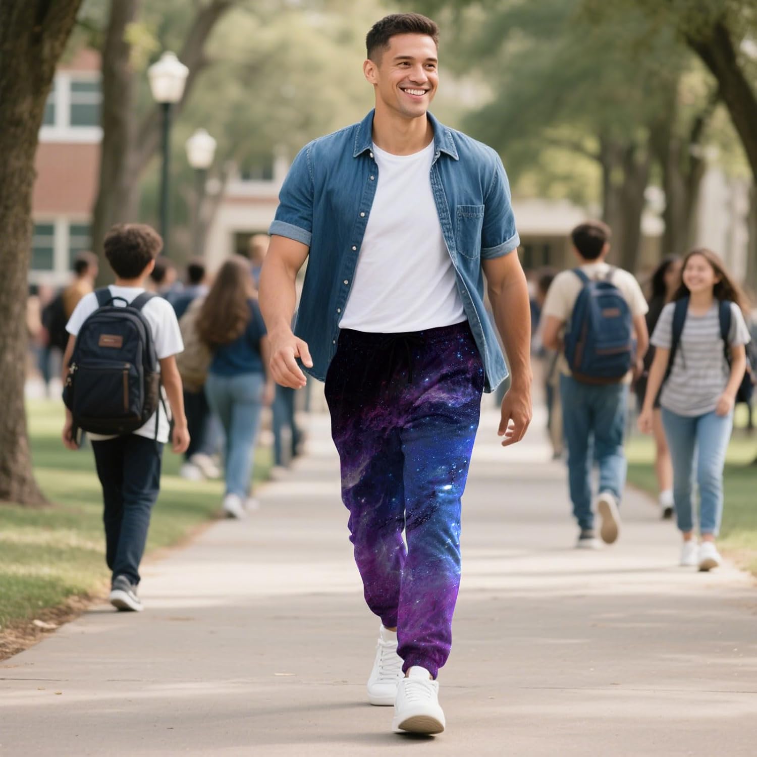 Goodstoworld Mens Cool Joggers Pants 3D Novelty Casual Sweatpants with Drawstring - Image 3