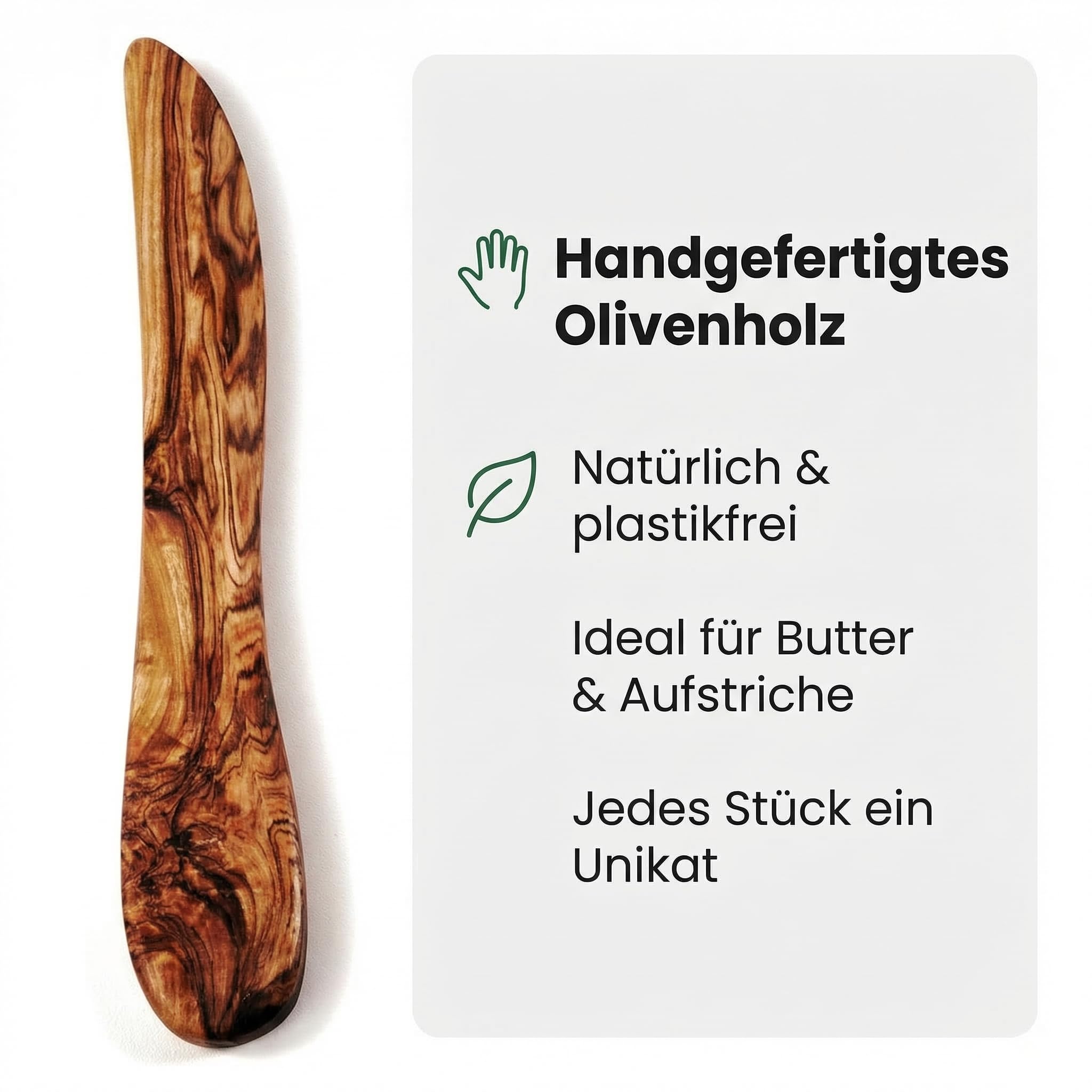 das Olivenholzbrett Nóż do masła 20 cm