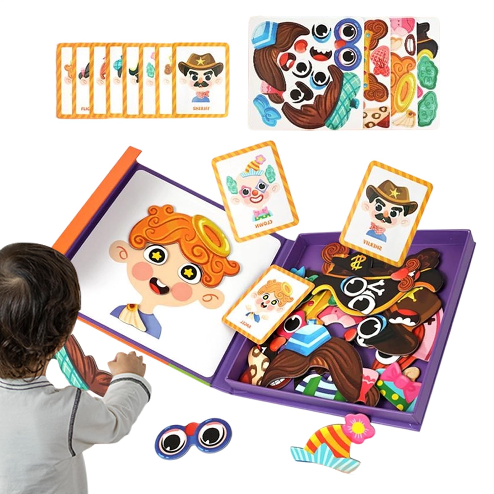 Genérico Puzle de Vestir,Tablero Magnético Educativo para DIY,Juegos de Vestir DIY y Hechos a Mano | para Niñas De 3 A 6 Años Juego De Imitación Preescolar Regalo