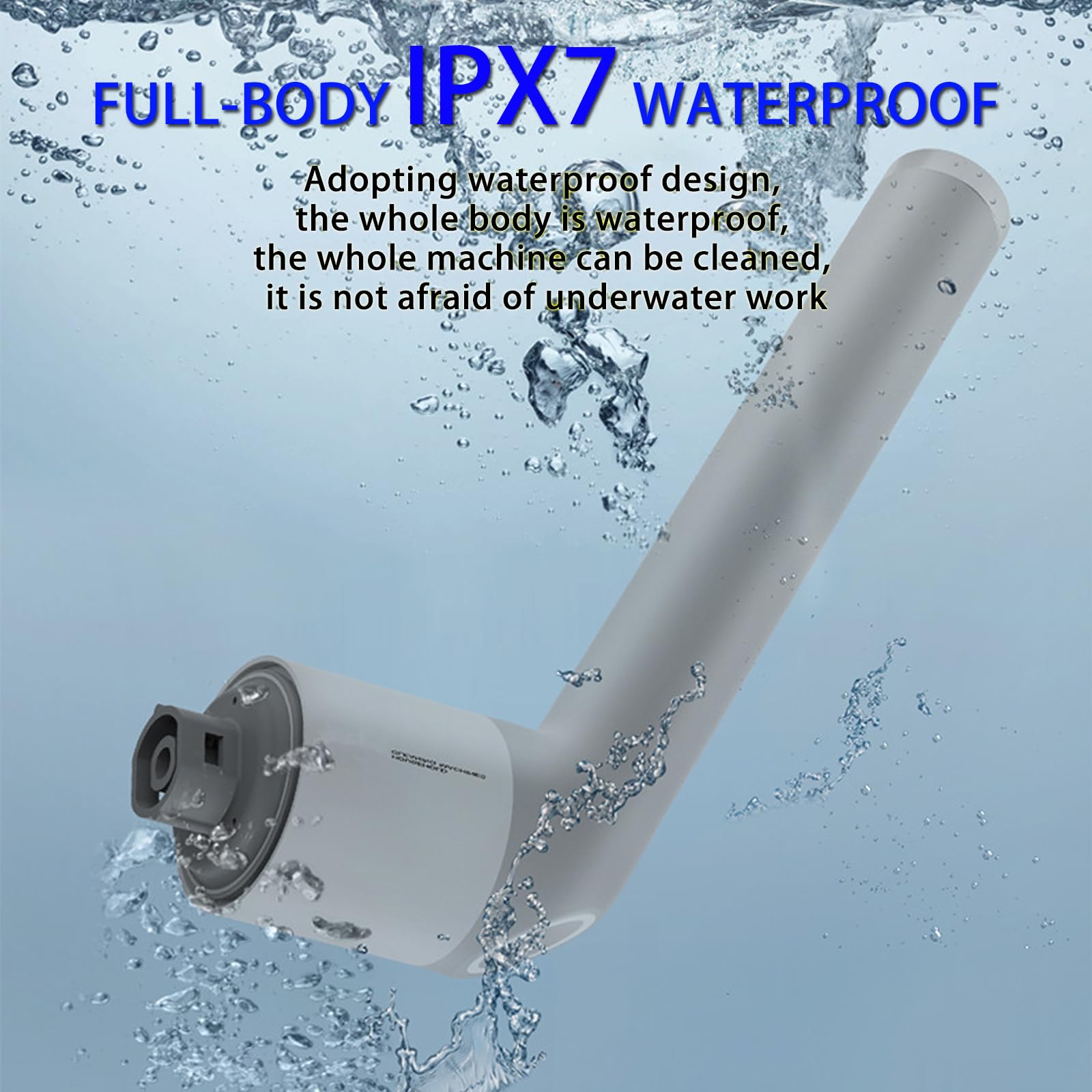 Limpiador eléctrico giratorio, cepillo limpiador de baño con cuerpo completo IPX7 impermeable, limpiador de ducha con mango largo, cepillo de limpieza eléctrico con 9 cabezales de cepillo, limpiador