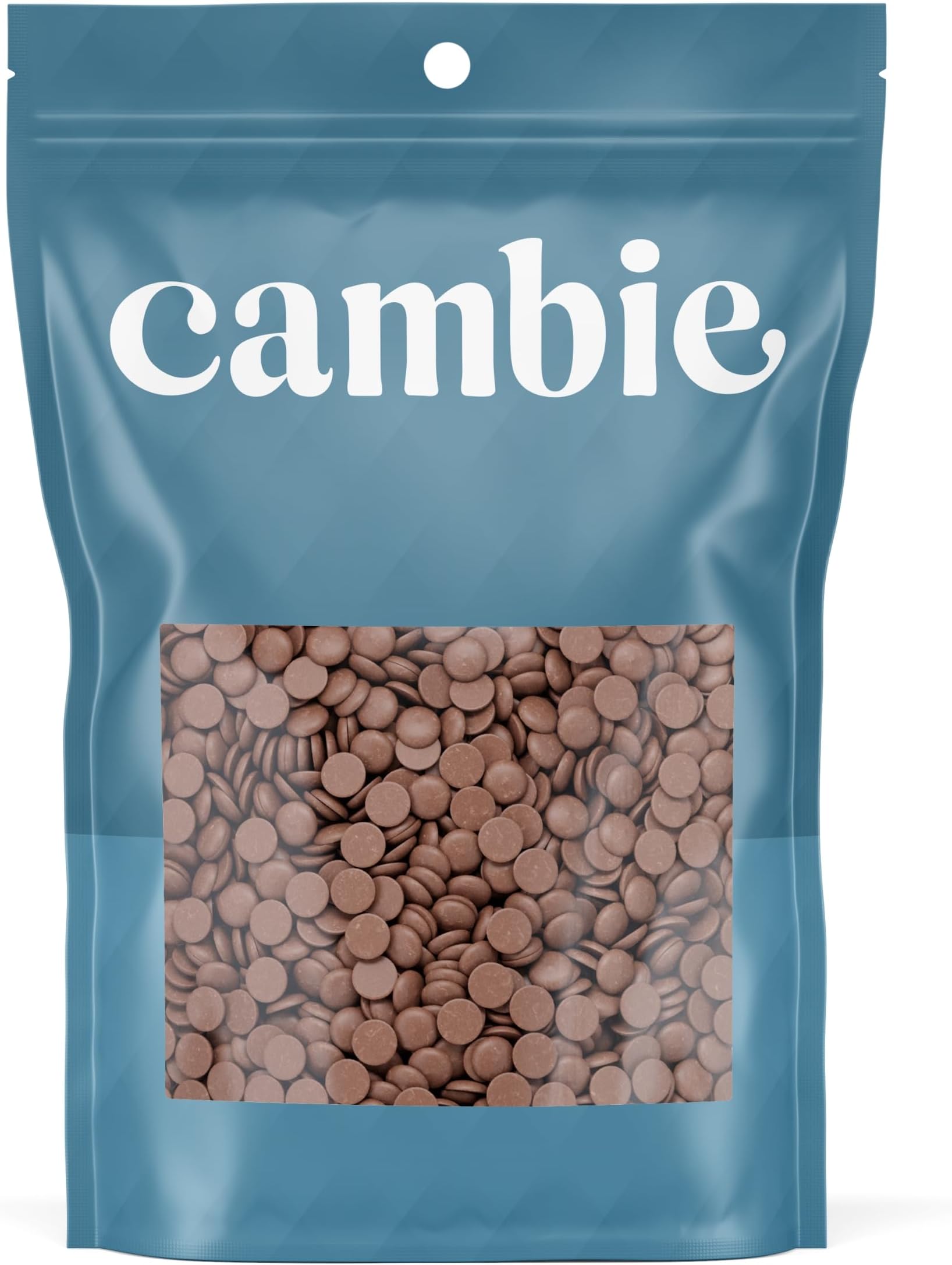 Cambie Milk Chocolate Couverture 34%, 1 Pound of European Style Milk Couverture for Dubai Chocolate Bar, Bon Bons, Bars, Chocolatiers, Pastry Chefs, Home Bakers, and Professionals, 1 Pound