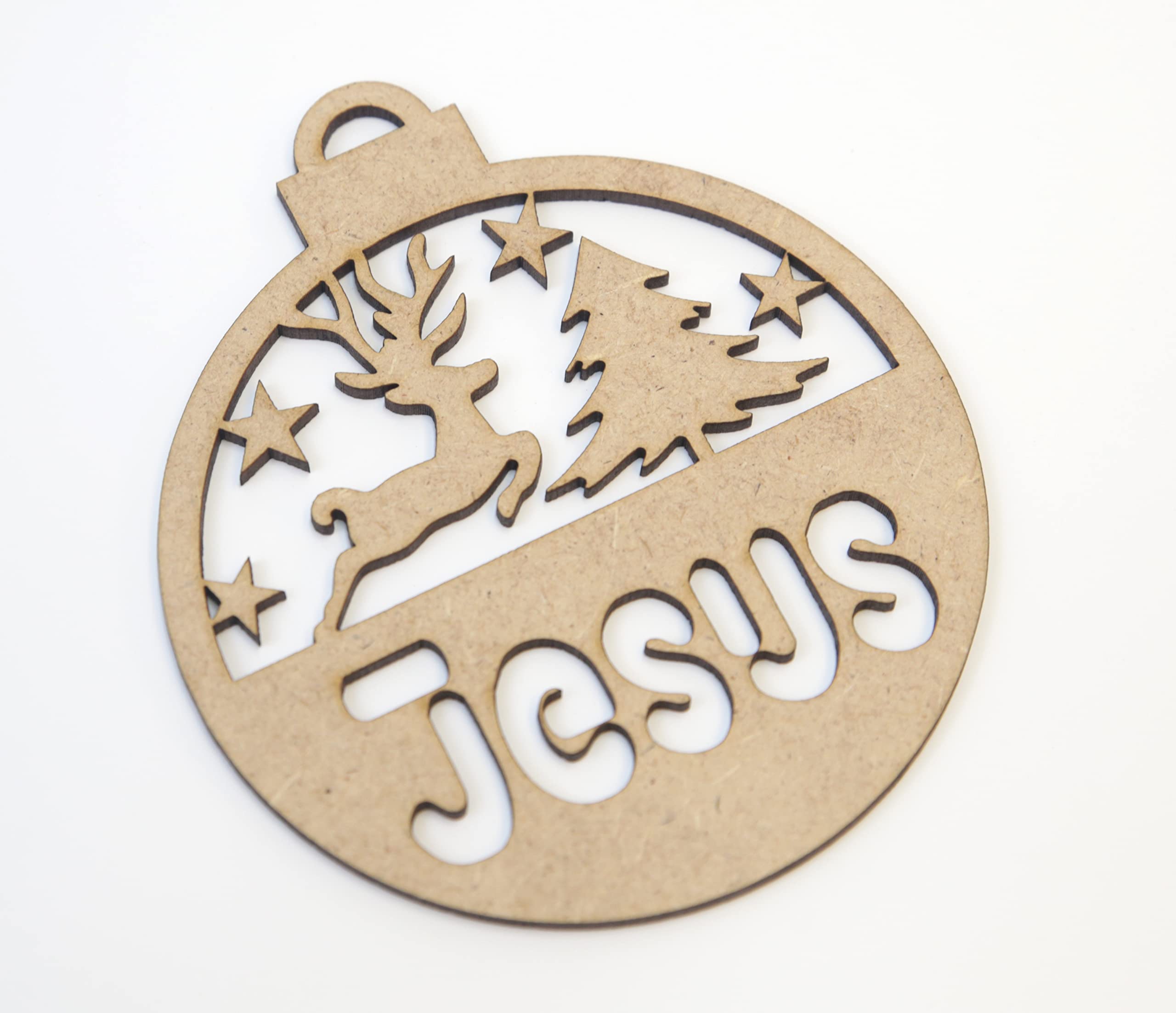 Bolas de Navidad de Madera Personalizada con Nombre. Adornos navideños. Ornamento, decoración para el árbol de Navidad. (Modelo 8)