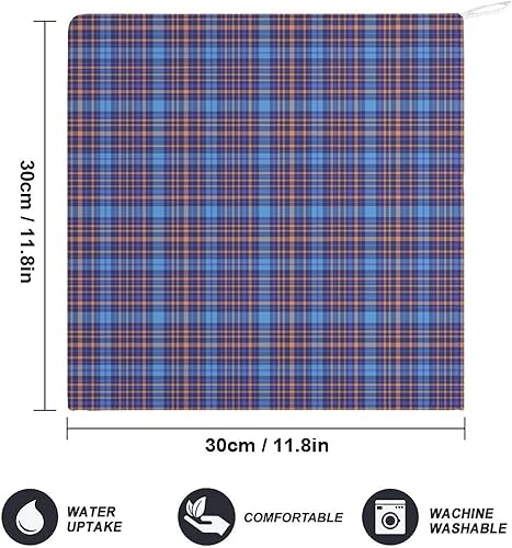 Miniatura 2 de Decorative Hand Towels for Bathroom - Retro Blue Plaid Print Soft Absorbent Small Bath Hand Towels for Kitchen, Farmhouse, Spa, Hotel, Guest Tea and