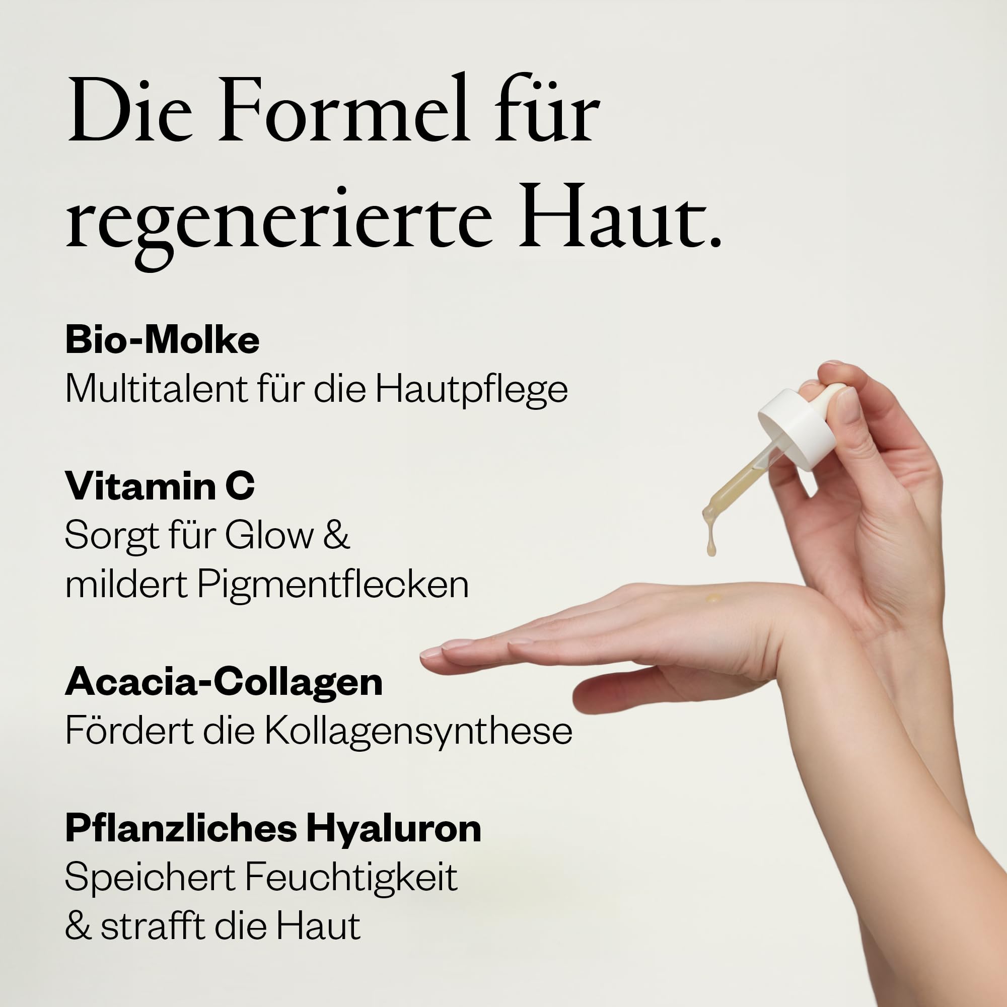 SANKT LEONHARDS - Regenerierendes Collagen Serum - 30ml - fördert die Collagen-Produktion & verbessert die Hautelastizität - mit Bio-Molke, Akazie, Vitamine B2 & C, Holunderblütenextrakt & Grünem Tee
