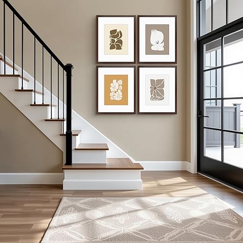 Vista 161 de Frametory, Los marcos de 16 x 20 pulgadas muestran imágenes de 11 x 14 pulgadas con paspartú o fotos de 16 x 20 pulgadas sin paspartú, vidrio Plata