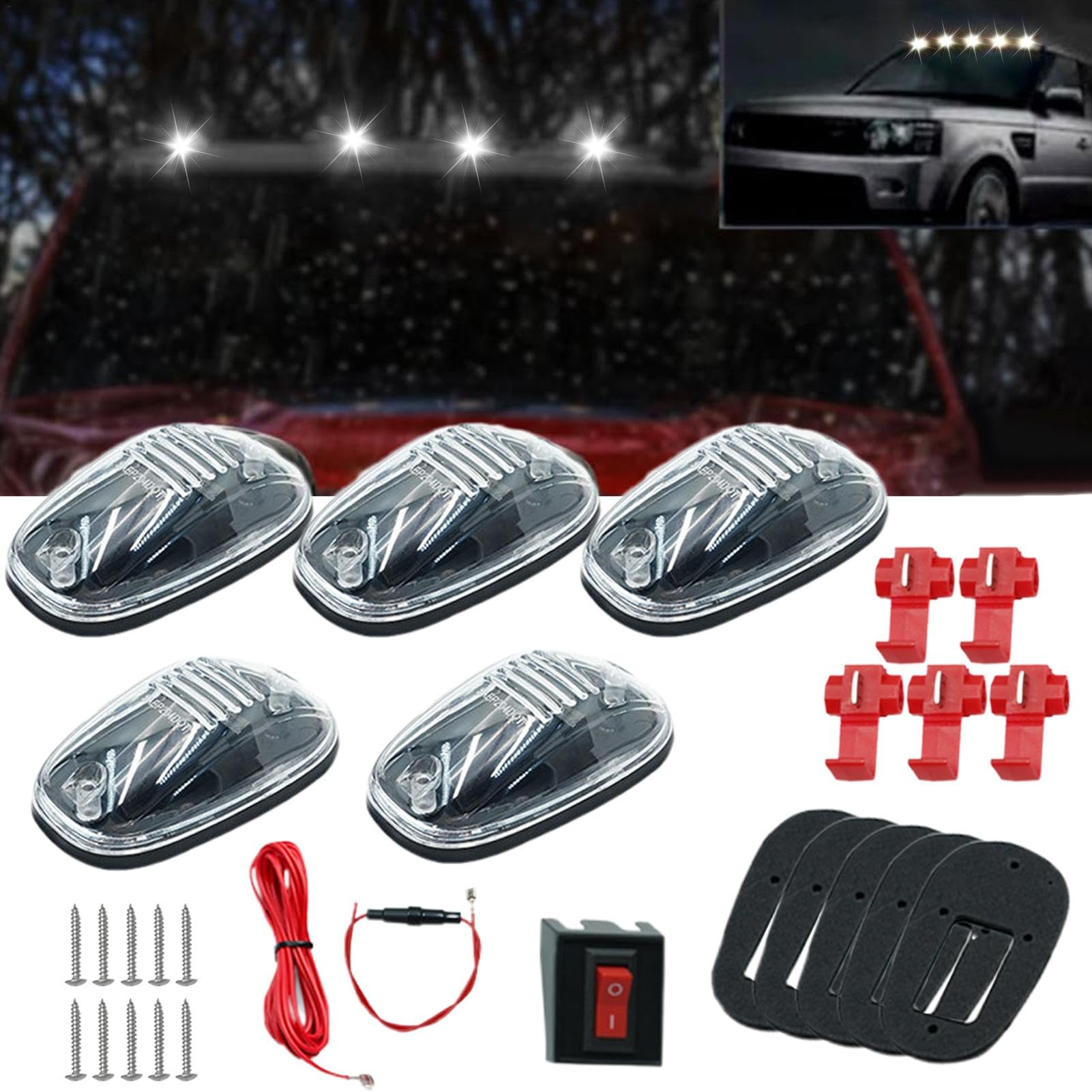 per cabina per camion, per cabina di tetto superiore - a LED aeree per cabina di camion | Luce di segnalazione per cabina di guida sicura per SUV, fuoristrada, camion e
