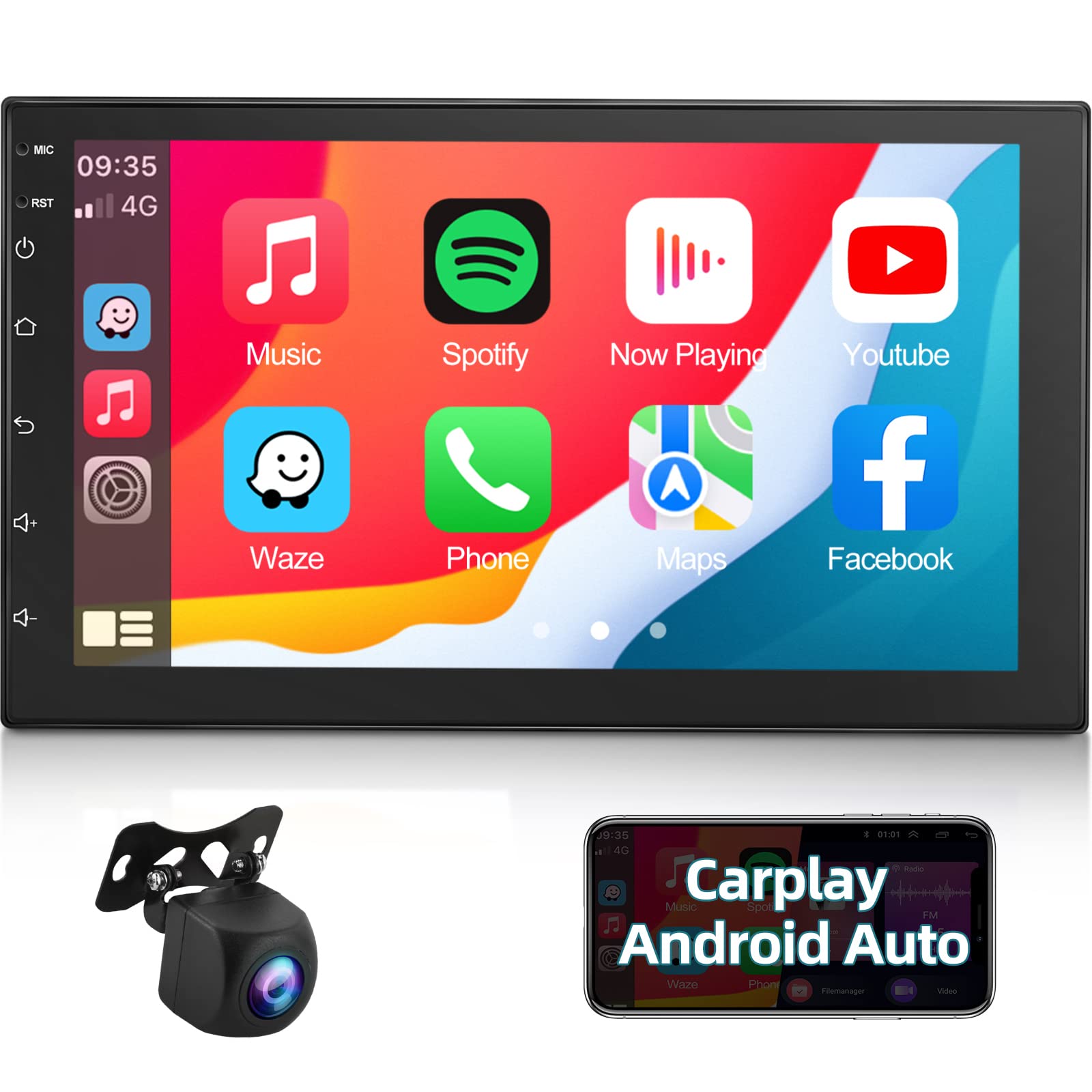 Buy NHOPEEW Bluetooth Car Stereo Radio with Wireless Carplay/Android
