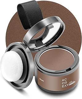 Acosexy Root Touch Up Hairline Powder for Women Eyebrows, Men's Beard Line, and Bald Spots - Instant Brown Cover for Hair Gaps and Shadows