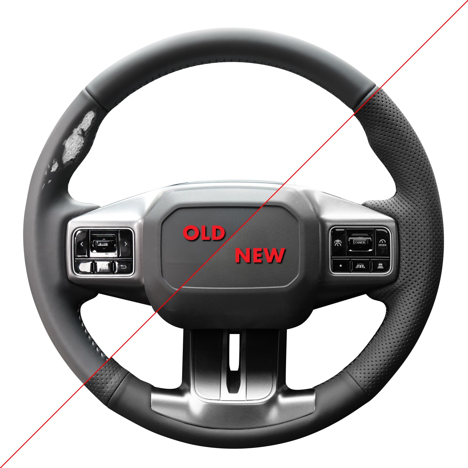 MEWANT Pokrowiec na kierownicę z ręczną szydełkowaną obwódką dla Toyoty RAV4 2026, indywidualnie dopasowany DIY skład do akcesoriów wewnętrznych
