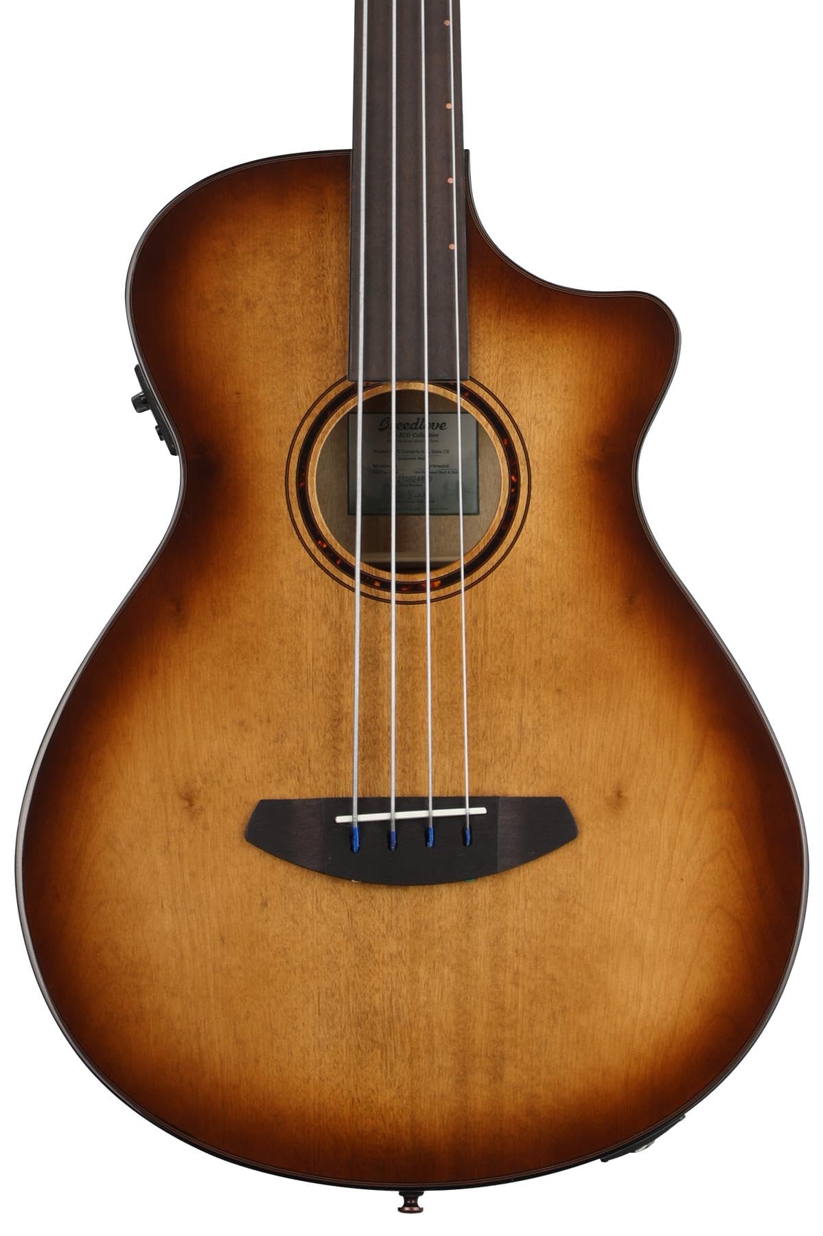 Breedlove PESB66CEFA – Basso acustico Fretless – pursuit exotic s – fl amber