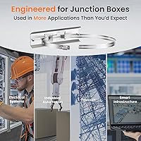Vista 6 de QILIPSU Kits de montaje de poste, soportes de acero inoxidable 304 de 6.9 x 1.9 pulgadas con abrazaderas ajustables de 2 a 8 pulgadas para cajas