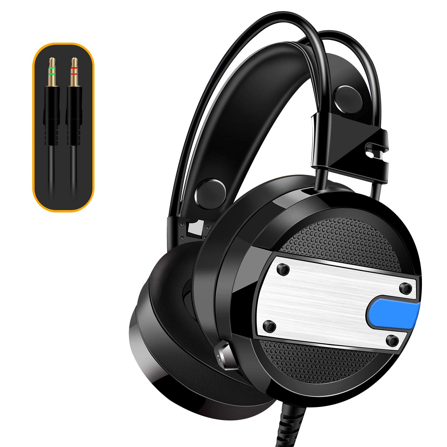 FANGOR Gaming Headset, Wired Gaming Earphone with Microphone, Headphone Surround Sound for PC/Blu-ray DVD Player/MAC/PS4/Xbox One