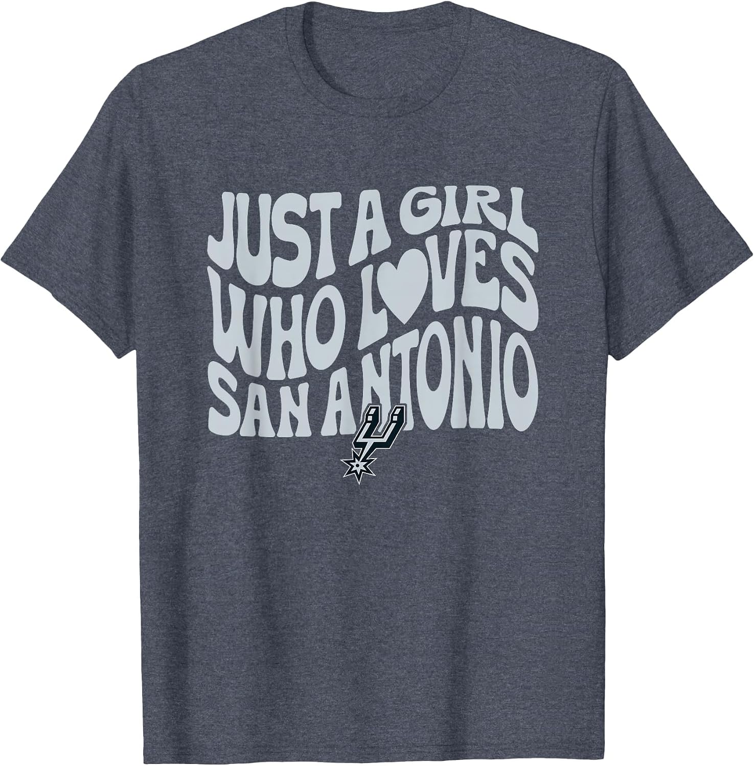 NBA Just A Girl Who Loves San Antonio Retro Wave T-Shirt image 3