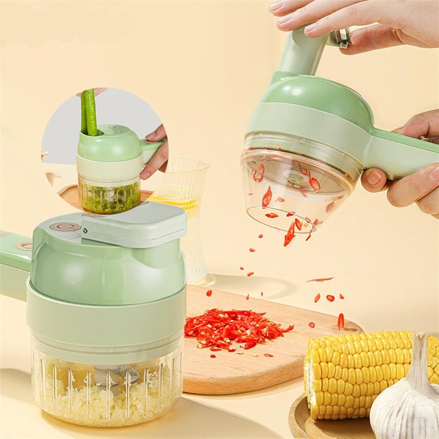 Mandolines Electric Vegetable Cutter Set Handheld Wireless Garlic Masher Food Chopper Meat Grinder Machine Peel Slice