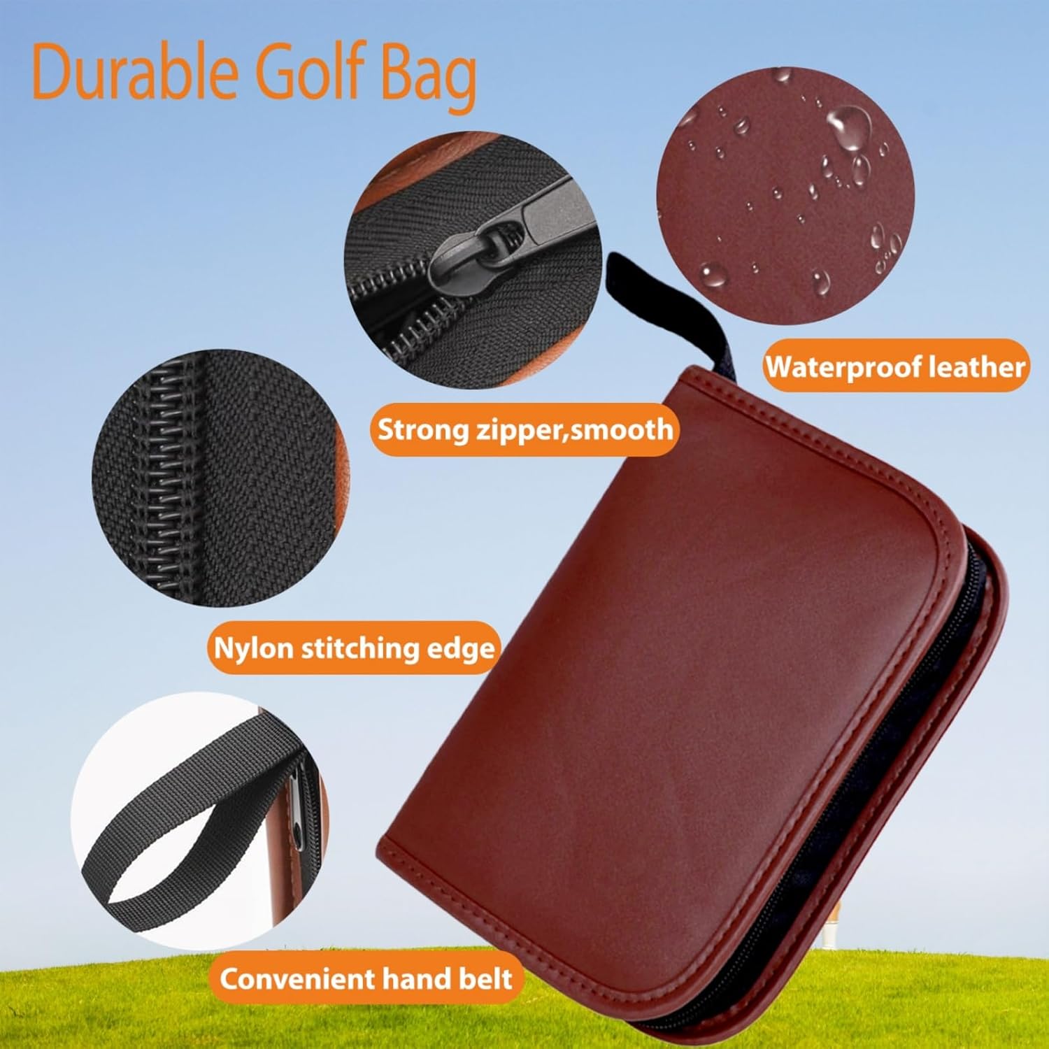 Golf Gift for Men Women, Premium Golf Accessories Kit with Rangefinder, Golf Balls, Tees, Brush, Ball Clamp, Multifunction Repair Knife & Leather Case, Golf Gift Set for Beginners and Pros
