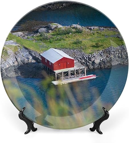 Miniatura 8 de Plato de cosecha de otoño de calabaza para decoración de pared de oficina en casa, plato decorativo con soporte de exhibición, adorno de cerámica,