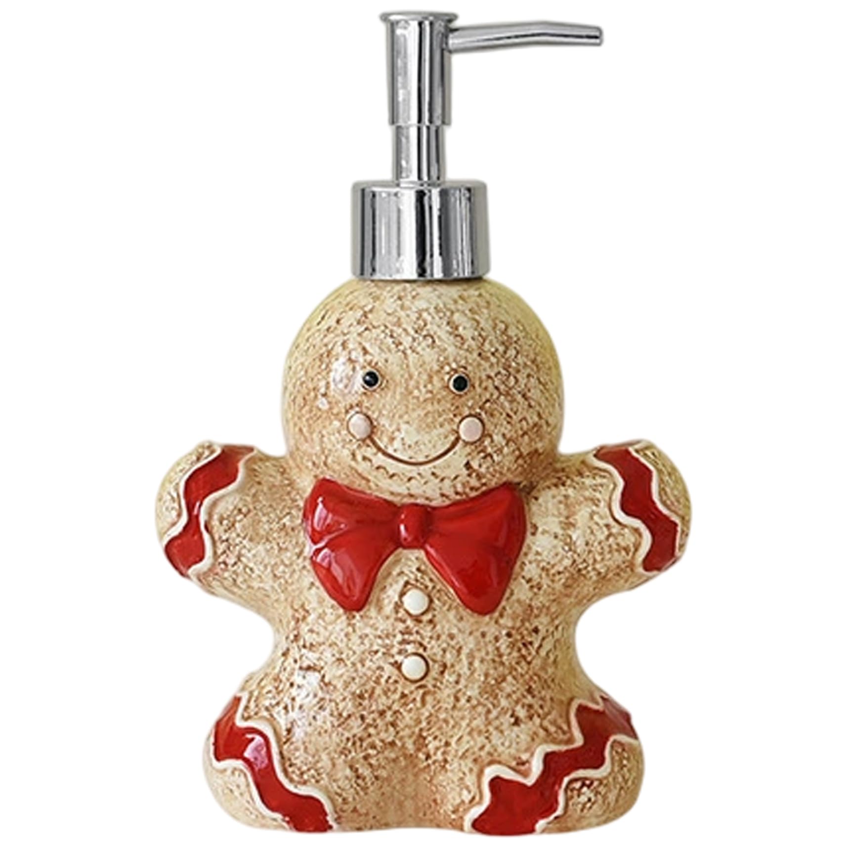 Dispensateur de savon de Noël Bonhomme de pain d'épice en céramique 350 ml pour lotion