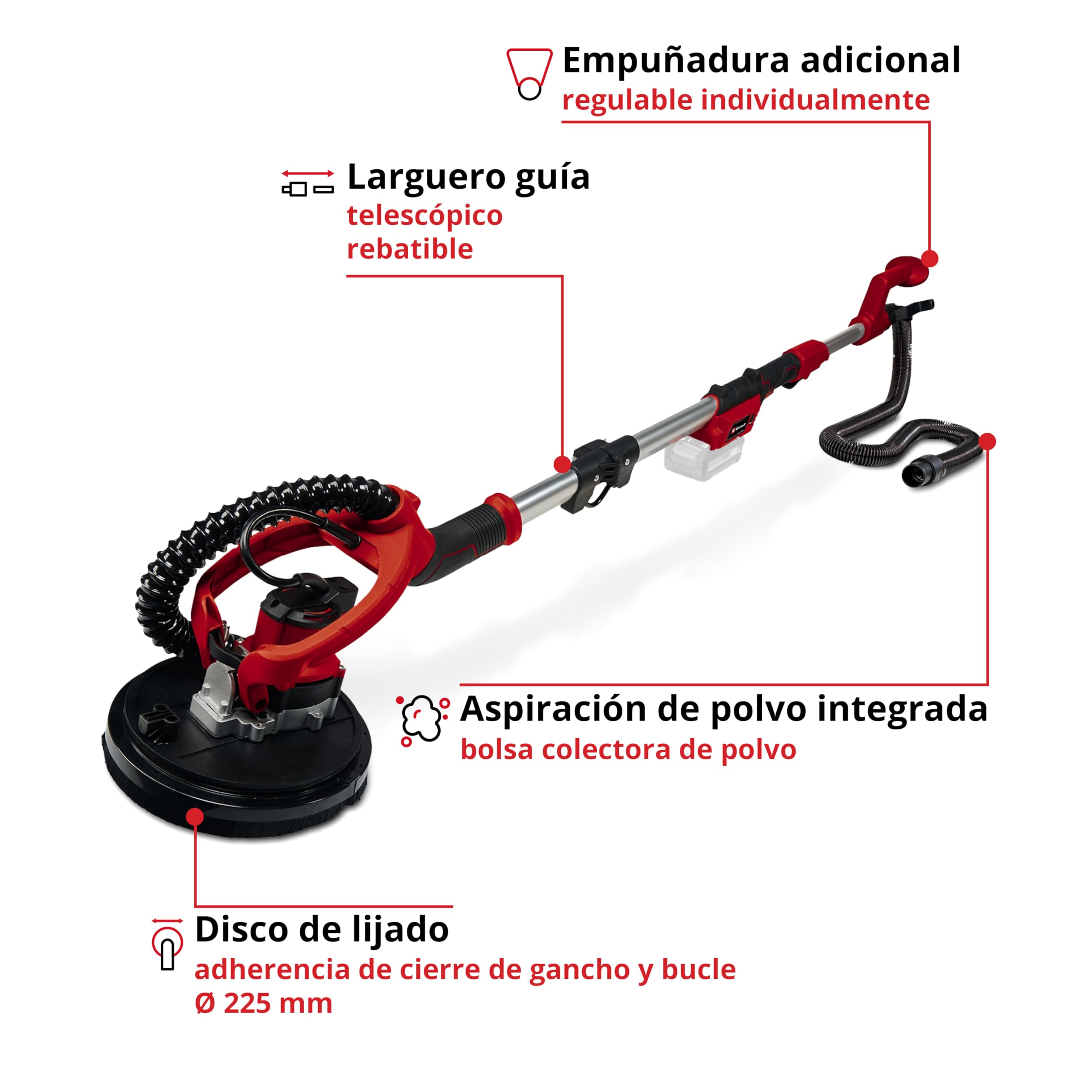 Einhell Lijadora para paneles de yeso a batería - TP-DW 18/225 Li Solo Power X-Change