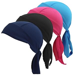 Qianmome Durag Skull Cap Cotton Biker Motorcycle Bandana Head Wrap Du Doo Do Rag Rags