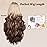 Lativ Ombre Blonde Brown Wig with Bangs Long Wavy Curly Wig with Brown End Heat Resistant Fiber Wig for Women Daily Use 26 Inches