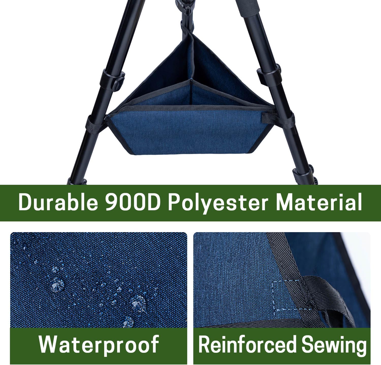 Tripod Stone Bag with 3 Compartments, Heavy Duty Sand Bag for Photography