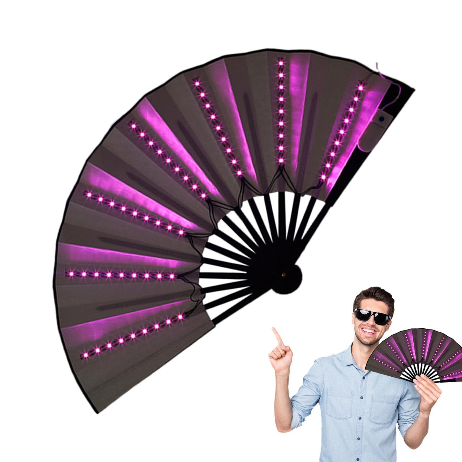 Ventilador plegable iluminado para destacar en tus actuaciones de baile y noches de club