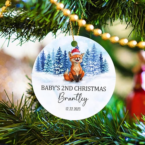 Miniatura 3 de Adorno de Navidad personalizado para la segunda Navidad del bebé, Navidad 2023, lindo adorno de Navidad para bebé con nombre de bebé personalizado y
