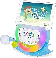 Vista 2 de Singing Machine Kids SMK929BG - Altavoz portátil con canciones pregrabadas y efectos de sonido, azul/verde