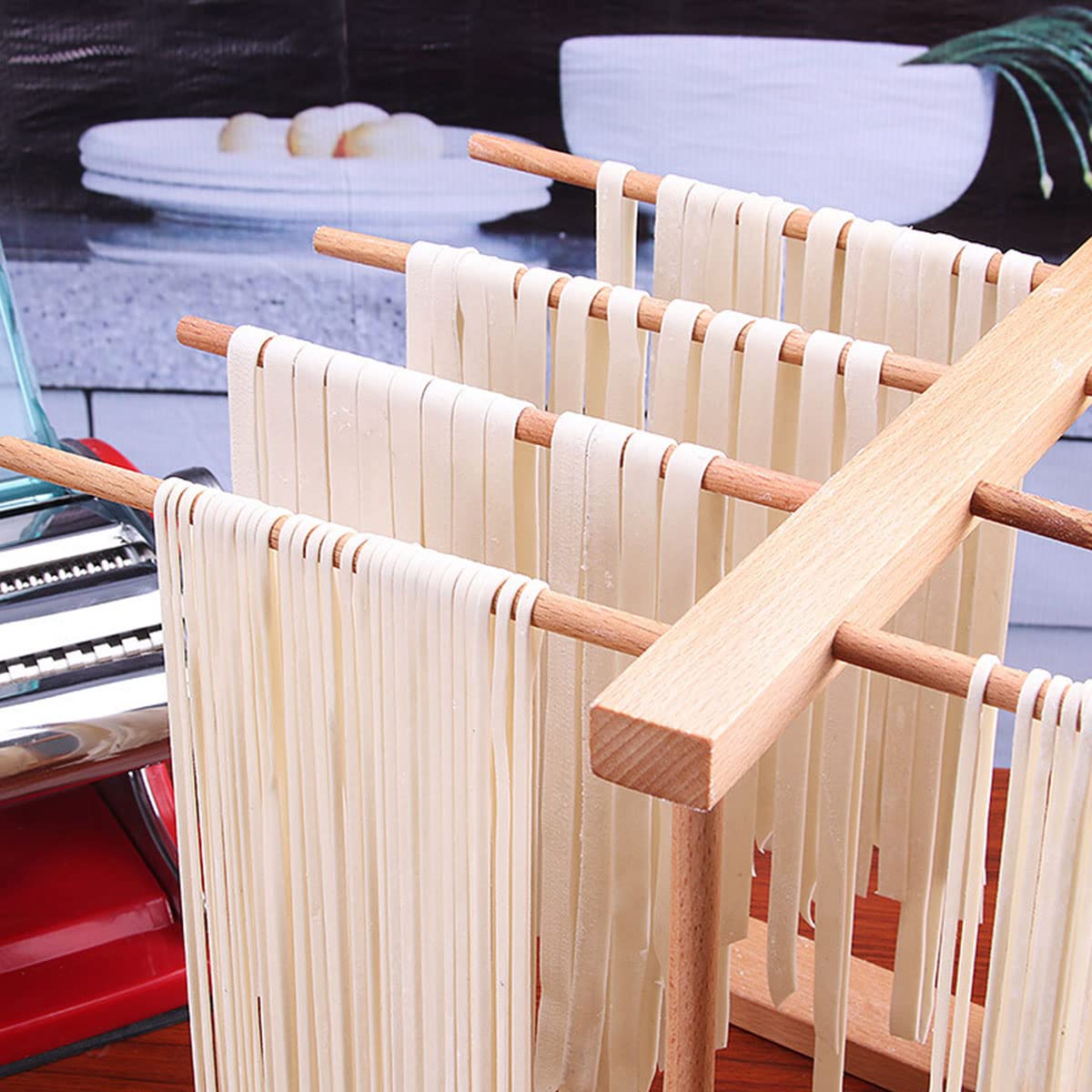 2-Pack Pasta Drying Rack - ABS Plastic, 6 Arms, For Homemade Spaghetti & Noodles
