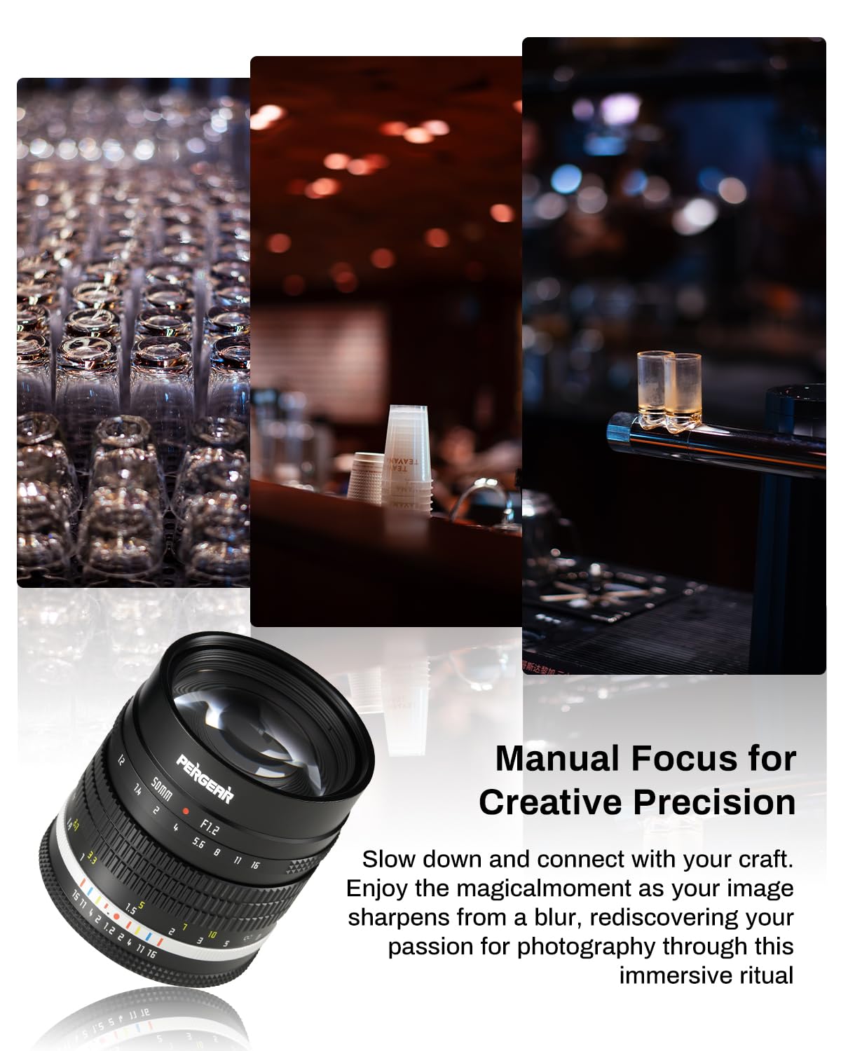 Amazon.co.jp: Pergear 50mm F1.2 APS-C Xマウント 単焦点レンズ