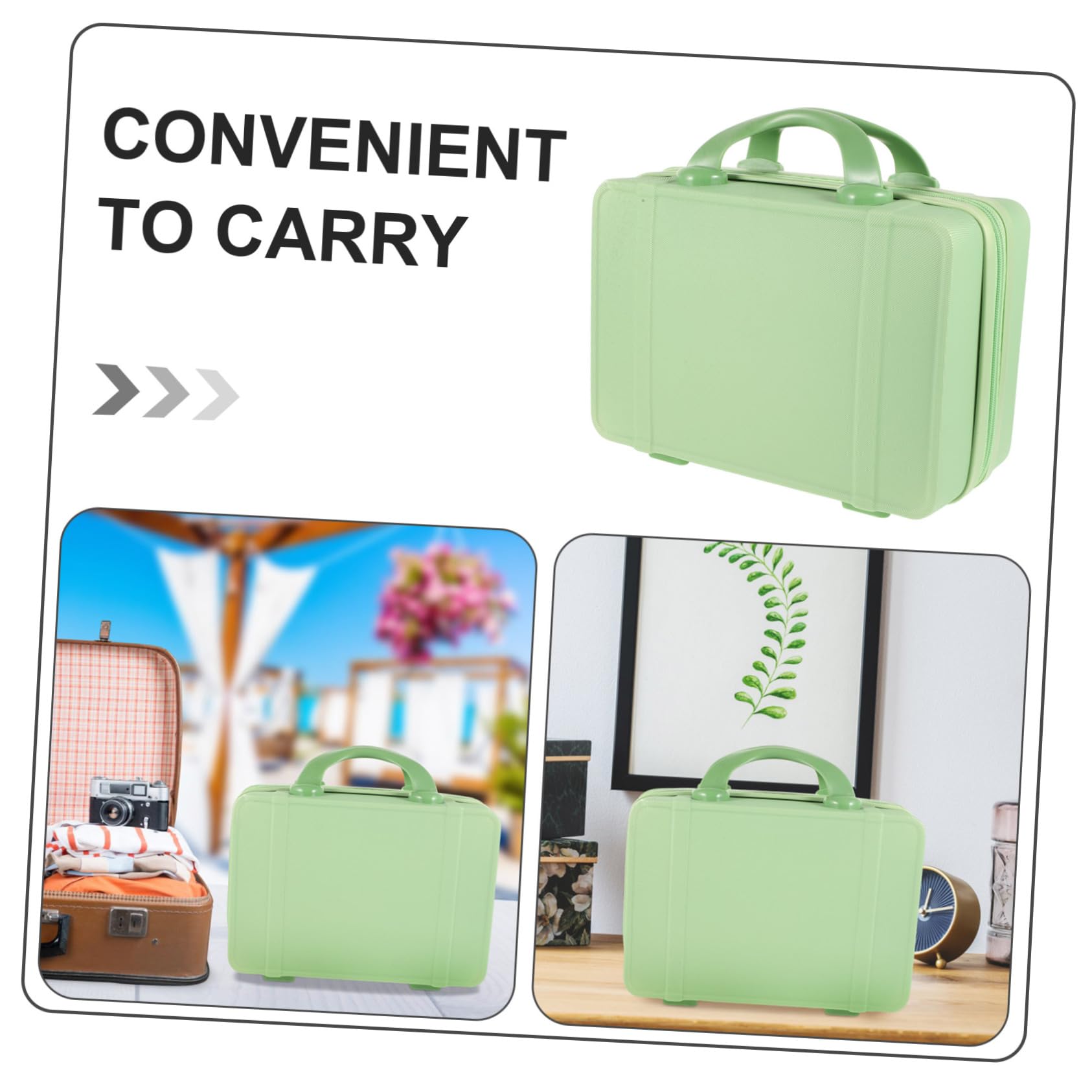BESPORTBLE 14-Zoll Kosmetikkoffer für Damen Leichte Abs Hartschale Tragbar Multifunktional Stilvoll für Reise und Make Up Aufbewahrung