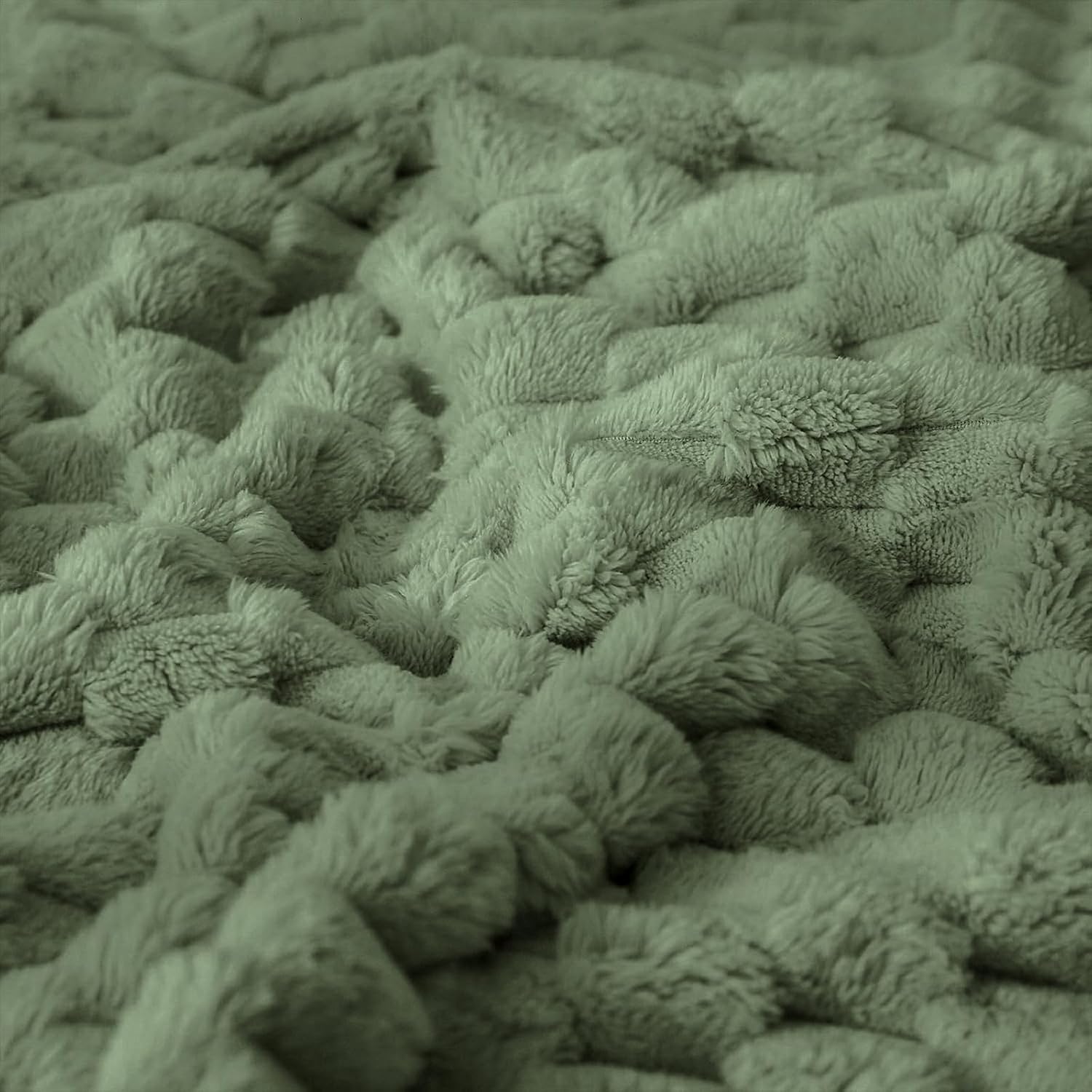 HOMRITAR Baby Blanket for Boys Girls 3D Flannel Fleece Fluffy Blankets for Baby Soft Plush Breathable Bed Blanket for All Season Toddler Infant or Newborn (30 x 40 Inch, Olive Green) - Image 3