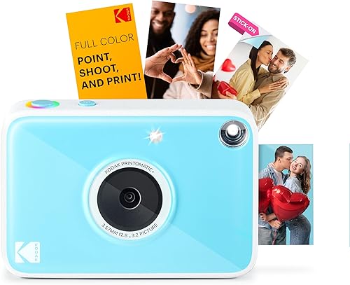 Miniatura 5 de Kodak Printomatic+ Paquete de Regalo de Cámara Digital de Impresión Instantánea a Todo Color + Estuche + Papel Fotográfico Zink 2x3 con Respaldo